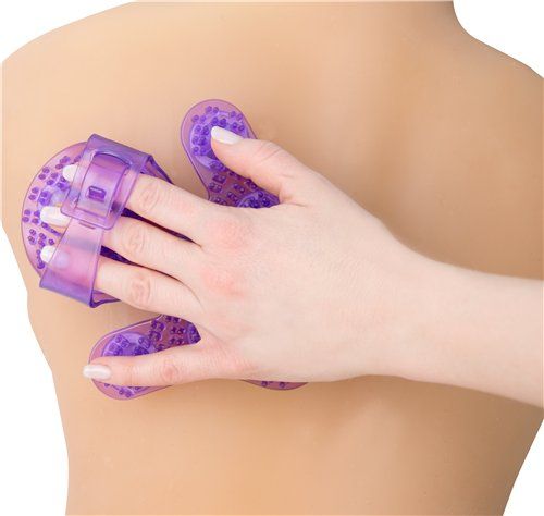 Simple & True - Roller Ball Massage Glove - Purple photo