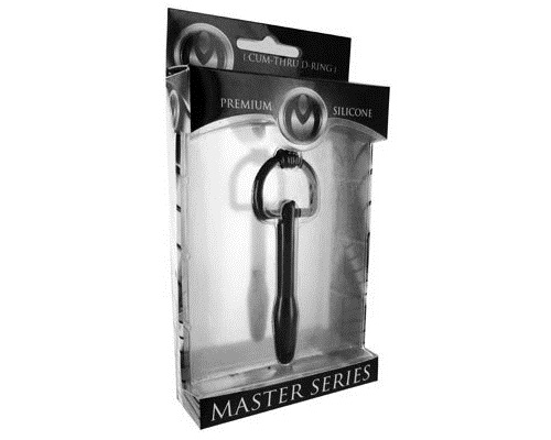 Master Series - D-Ring Penis Plug - Black photo