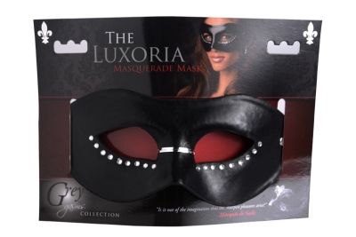 GreyGasms - Luxoria  Masquerade Mask with Stones - Black photo