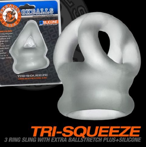 Oxballs - Tri-Squeeze Cocksling - Clear photo