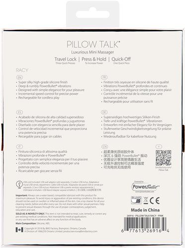  Pillow Talk - Racy G點震動器 - 粉紅色 照片