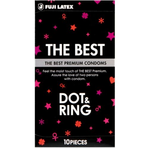 Fuji Latex - The Best Black Premium Condoms, Dot & Ring  10's Pack photo