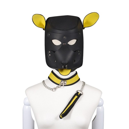 MT - 帶皮帶的面罩 - 黃色/黑色 照片