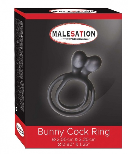 Malesation - Bunny Cock Ring - Black photo