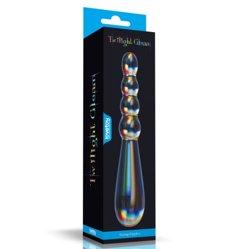 Lovetoy - Rising Ripples Glass Dildo - Clear photo