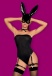 Obsessive - Bunny Costume - Black - S/M photo-5