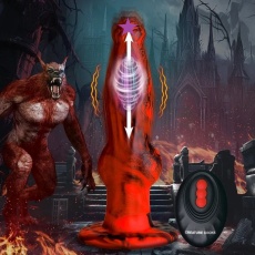 Creature Cocks - Hell Wolf Thrusting Vibro Dildo - Red photo
