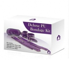 Roomfun - Deluxe PU Bondage Kit With Wrist & Ankle Cuff photo