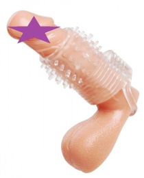 Size Matters - Vibrating Textured Erection Sleeve - Clear photo