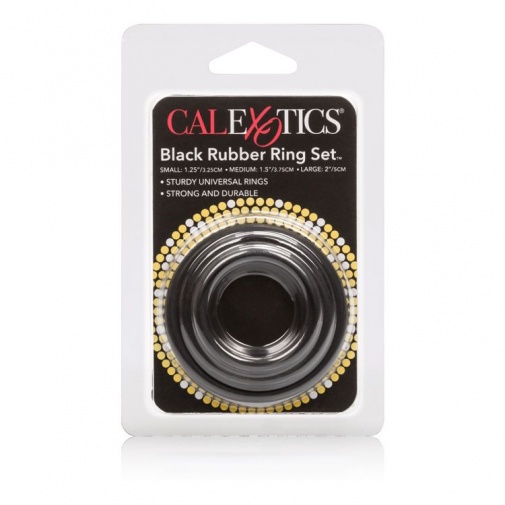 CEN - 橡膠陰莖環 - 3件裝 - 黑色 照片