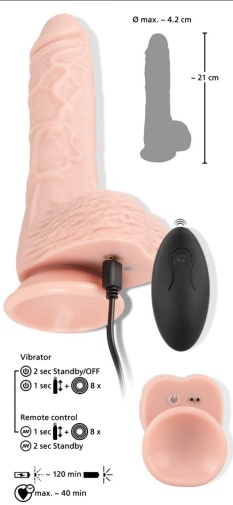 Medical Silicone - Thrushing Vibrator - Flesh photo