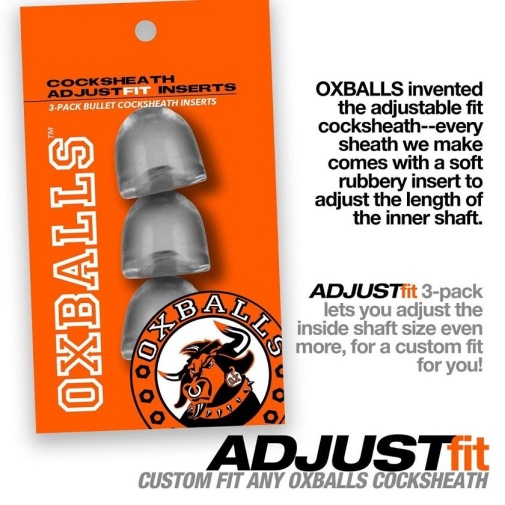Oxballs -  可調整陰莖套軟墊 3件裝 - 透明色 照片
