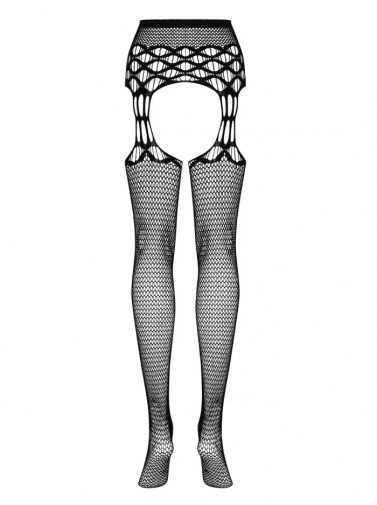 Obsessive - S816 Garter Stockings - Black - S/M/L photo