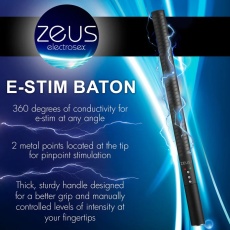 Zeus Electrosex - E-Stim Baton - Black 照片