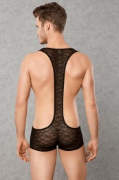 Doreanse - Men's Lace Bodysuit - Black - M photo