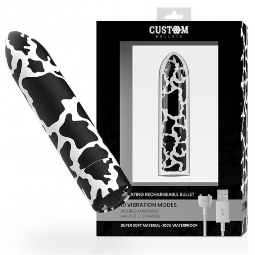 Custom Bullets - Cow Magnetic Bullet - Black/White photo