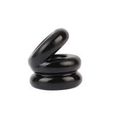 Chisa - 加强版双重性感阴茎环 - 黑色 照片