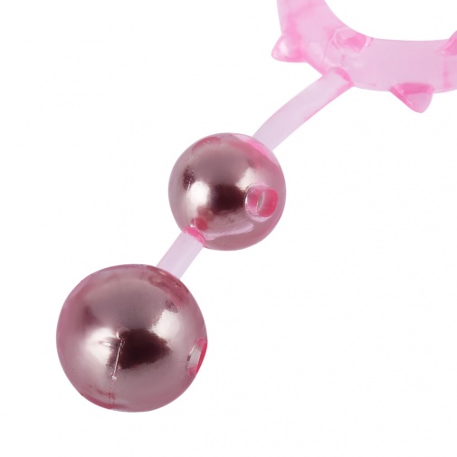 Aphrodisia  Ball Bange陰莖環與2球 -粉紅 照片