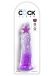 King Cock - 8" Clear Realistic Cock - Purple photo-2