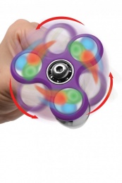 Frisky - Light Up Fidget Spinner Anal Plug - Purple photo