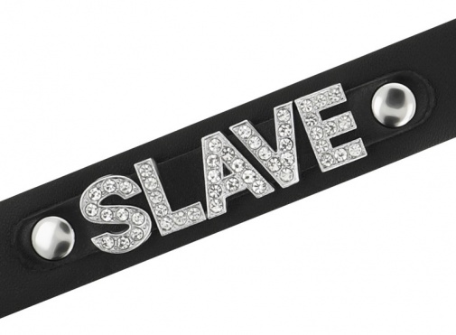 Coquette - Slave 纯素皮革颈圈 - 黑色 照片