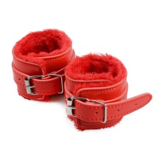 Toynary - SM01 Adjustable Leather Handcuffs - Red  photo