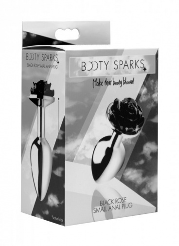 Booty Sparks - Rose Butt Plug S-size - Black photo