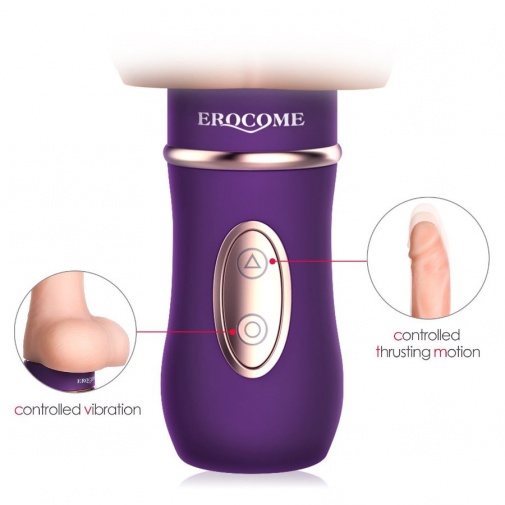 Erocome - 禦夫座 抽插震動棒 - 紫色 照片