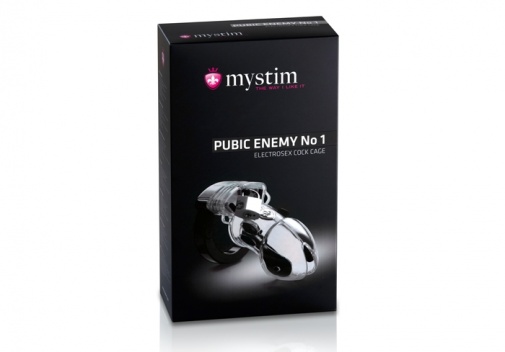 Mystim - Pubic Enemy No 1 Electro Cock Cage - Clear photo
