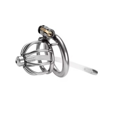 MT - Cock Cage w Catheter 50mm - Silver 照片