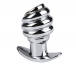MT - Hollow Ribbed Anal Plug - Silver photo-3