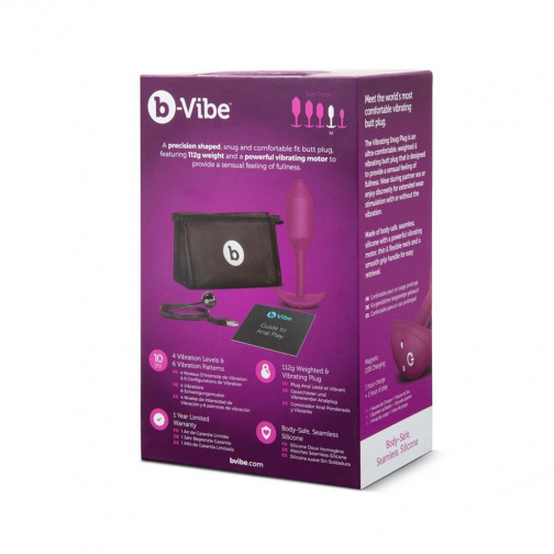 B-Vibe - Vibrating Snug Plug 2 - Rose photo
