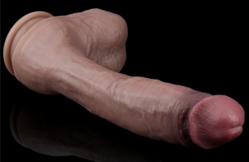 Lovetoy - 10.5'' Dual Layered Platinum Silicone Cock photo
