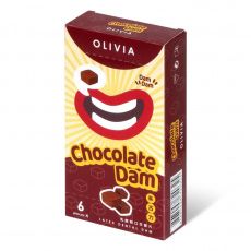 Olivia - 巧克力味 口交膜 6片装 照片