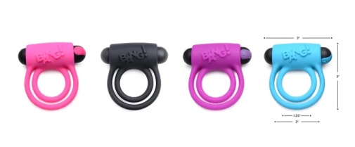 Bang! - 28X 震動陰莖環 -紫色  照片