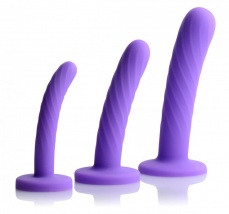 Strap U - Tri-Play 假陽具套裝 3件裝 - 紫色 照片