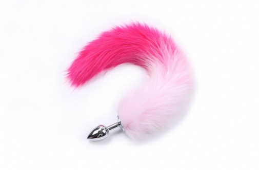 MT - Anal Plug S-size with Artificial wool tail - Pink photo