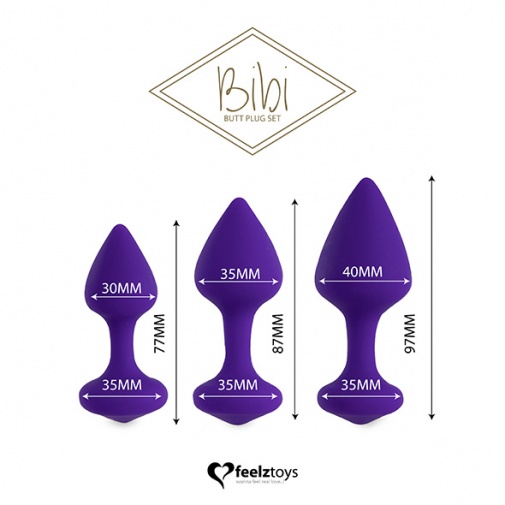 Feelztoys - Bibi 后庭塞套装 - 紫色 照片