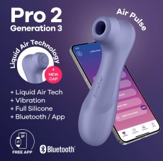Satisfyer - Pro 2 Liquid Air Tech Gen 3 App - Lilac photo