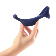Arosum - Underquaker 震动阴茎环连点触式挑逗器 - 蓝色 照片