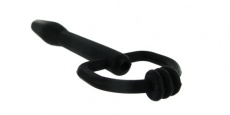 Master Series - D-Ring Penis Plug - Black photo