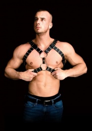 Ouch - Andres Chest Harness - Black photo