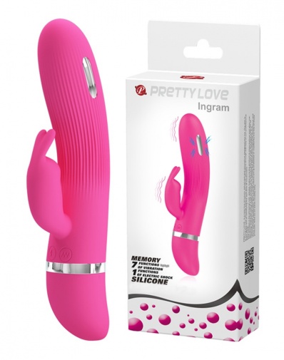 Pretty Love - Ingram 兔子振動器帶電擊 - 粉紅色 照片