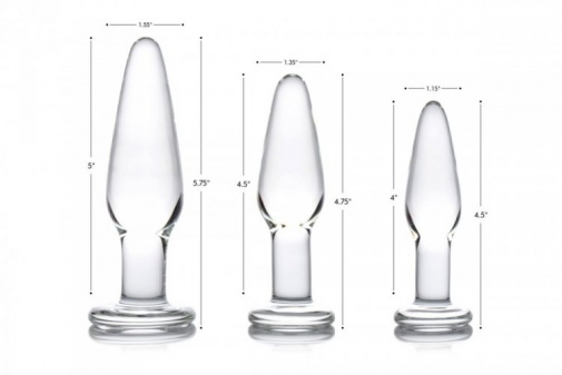 Prisms Erotic Glass - Dosha 后庭塞三件式套装 - 透明 照片