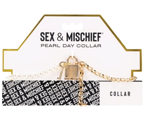 Sex&Mischief - 珍珠项圈 - 白色/金色 照片