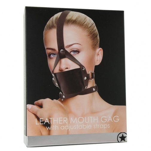 Shots - Leather Mouth Gag - Black photo