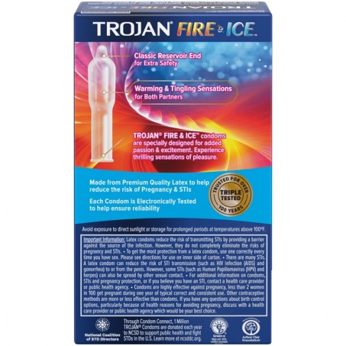 Trojan - Fire & Ice Lubricated 10's Pack photo