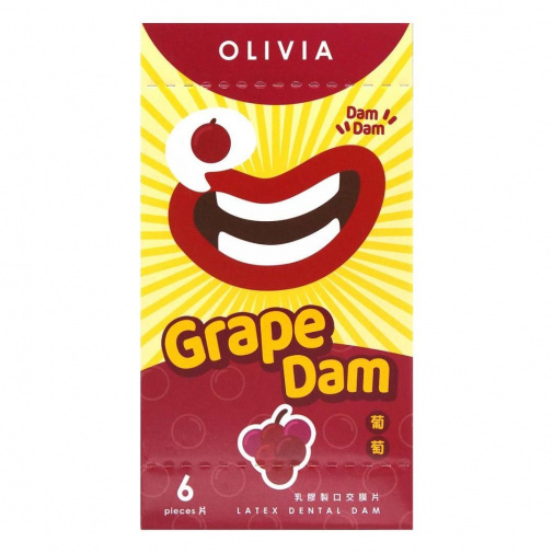 Olivia - Grape Scent Dental Dam 6's Pack photo