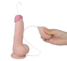 Lovetoy - Soft Ejaculation Cock With Ball 8"- Flesh photo