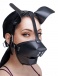 Master Series - Pup Puppy Play Hood Breathable Ball Gag - Black photo